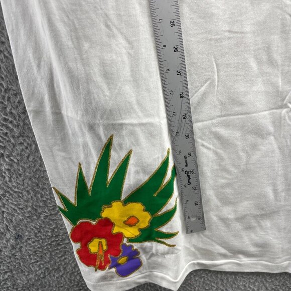 Vtg‎ 90s MOM Shirt One Size White Port of Naples Night Dress Paint Single Stitch - Picture 8 of 12